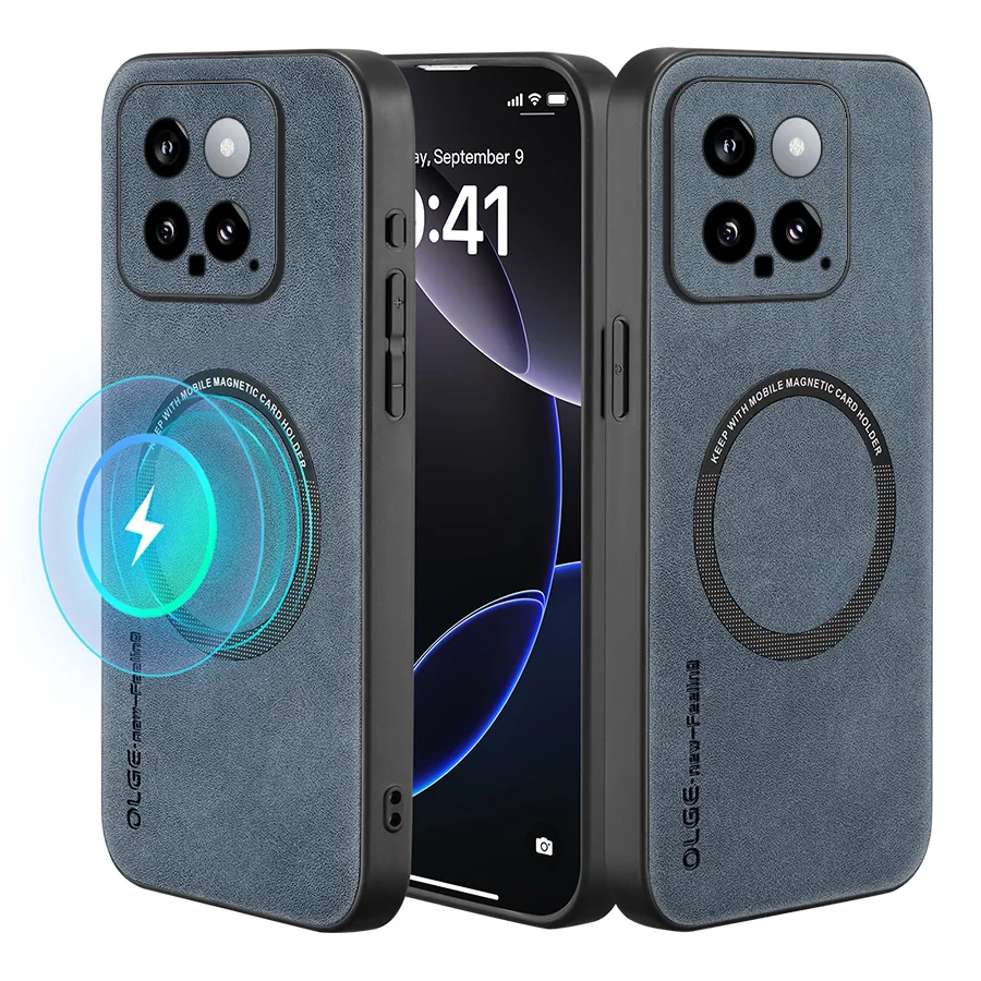 Чехол для телефона Xiaomi 14 Pro 13 Ultra 12 Lite 12X 12S 11 11X 11i ﻿ Магнитные чехлы-футляры из мягкой кожи в ретро-стиле