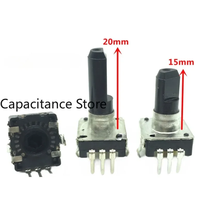 

5PCS EC12 encoder 24-point 24-pulse 360 rotation 3-pin audio coding switch without