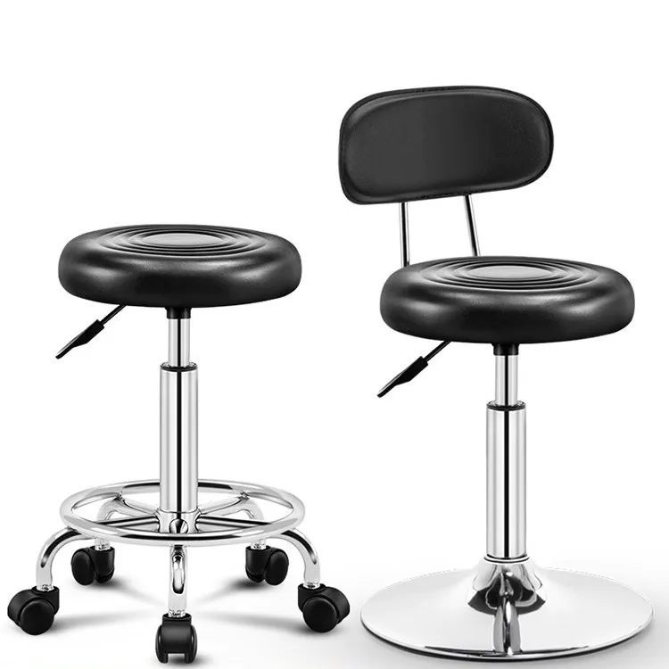Modern minimalist high stool, roller bar stool, bar lift stool, rotating stool, front desk reception stool, hairdressing stool