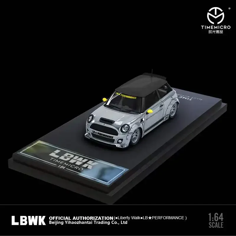 TIME MICRO-modelo de coche, electroluminiscente, plata, fundido a presión, 1:64 LBWK-MINI