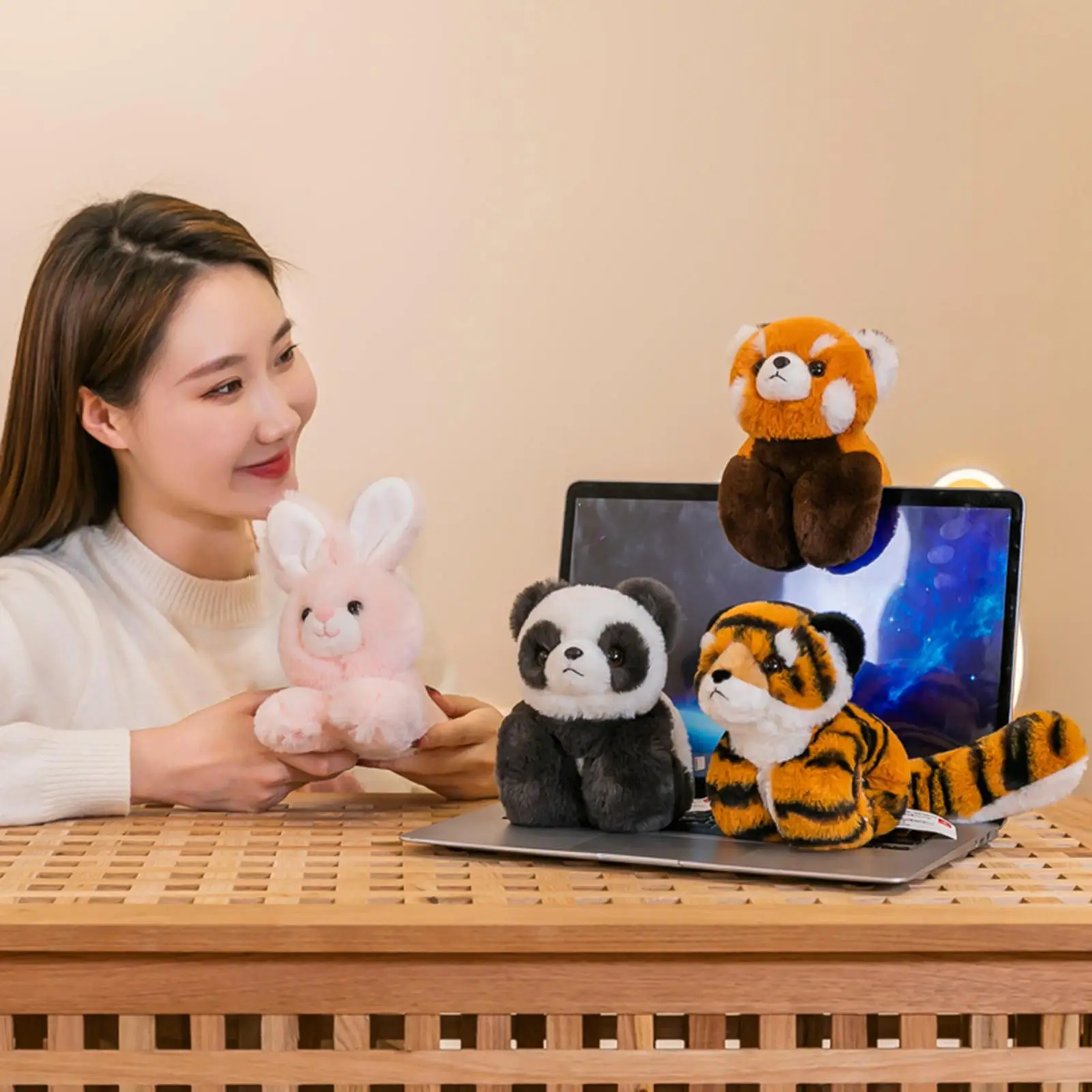 Stuffed Animal Bracelet Kids Toys Themed Animal Plush Slap Bracelets for Christmas Birthday Party Favors Car Decoration