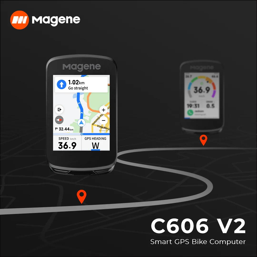 

Magene C606V2 Touchscreen GPS Bike Computer Navigation WiFi Speedometer Cycling Climb Digital Stopwatch Odometer Bluetooth Ant
