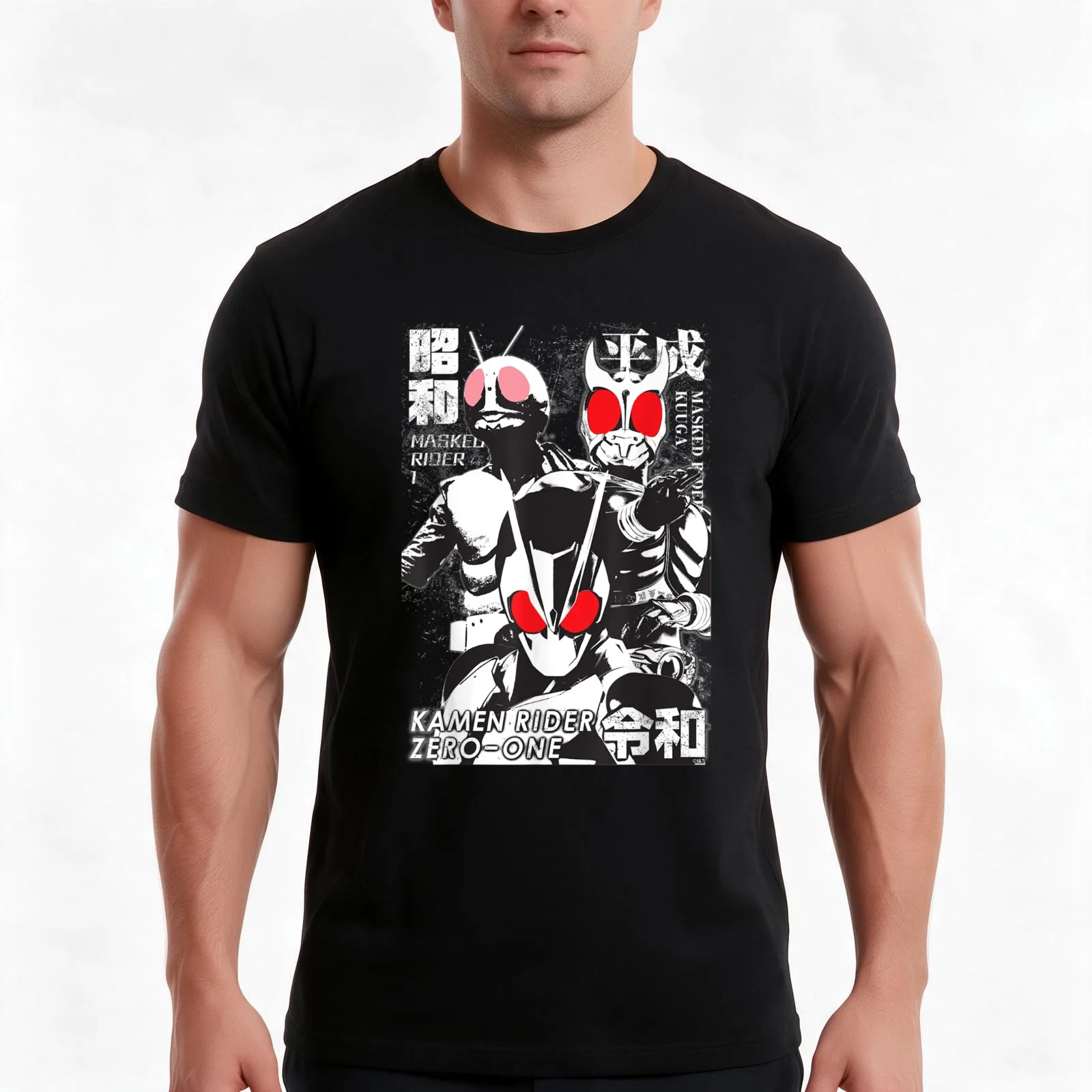 Kamen Rider the Beginning of Three Eras T-Shirt Summer Casual Cotton Tee Oversized Streetwear Tops Vintage Graphic Print