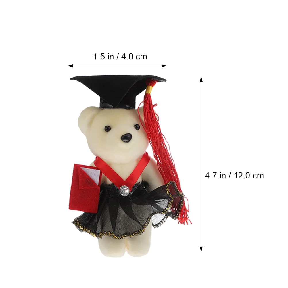 10pcs teacher appreciation gifts 2021 graduation plush stuffed bear in black cap graduation bouquet bear graduation