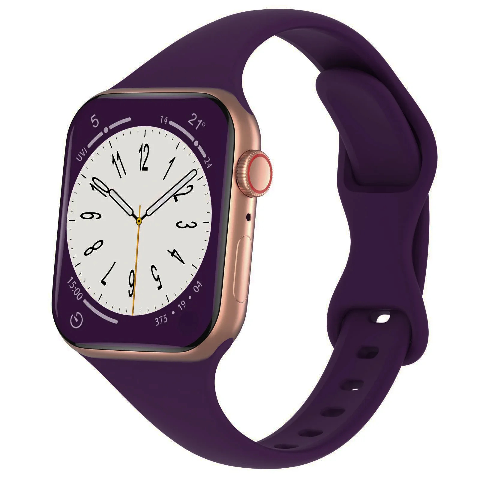 Silikonschlaufe für Apple Watch Band 45 mm 44 mm 40 mm 41 mm 49 mm elastisches Gürtelarmband iWatch Serie Ultra 5/4/3/SE/6/7/8 Armband