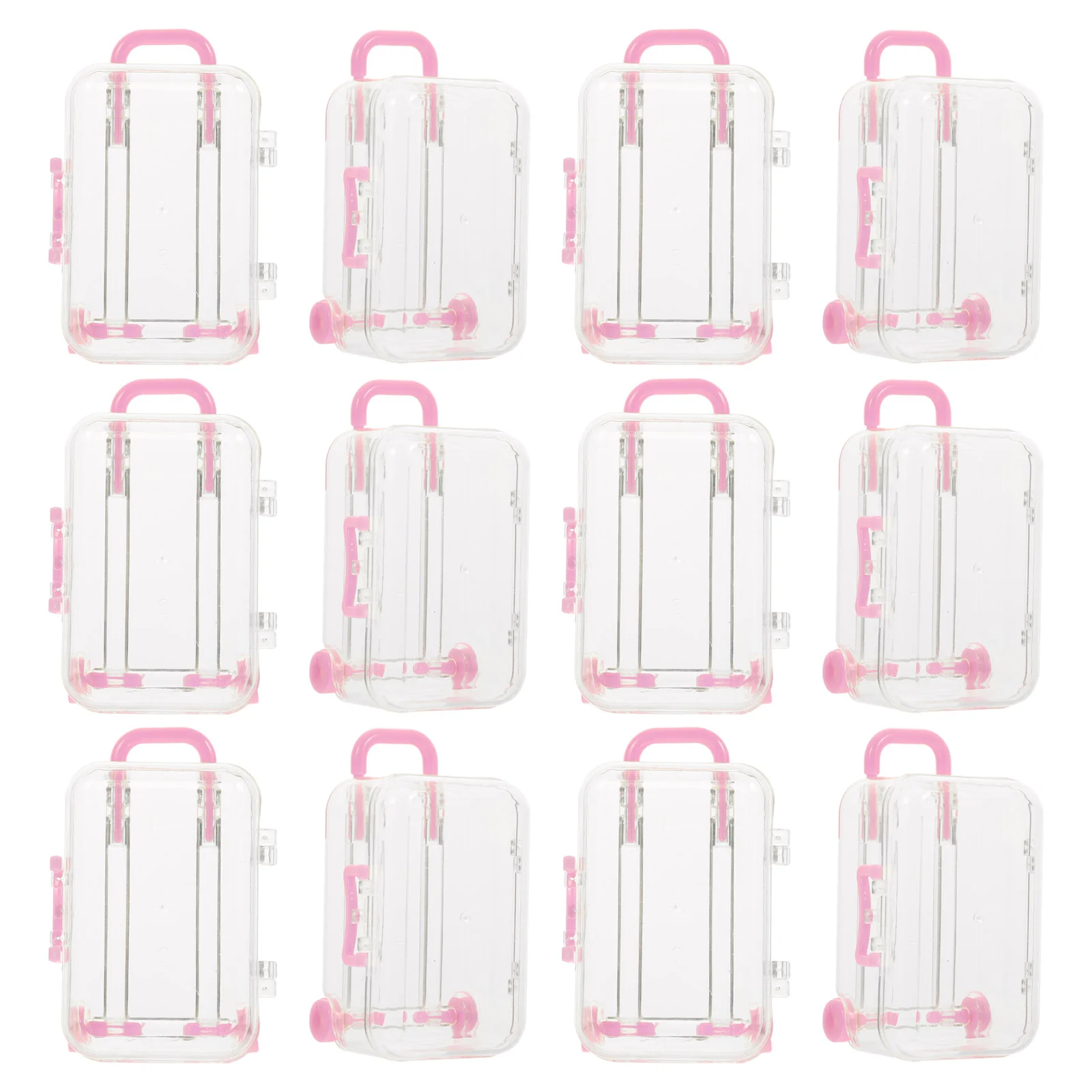 

12 Pcs Trolley Case Wedding Candies Box Candy Protectors Baby Gifts Treat Boxes Wrapping Favor Decorative Party Christmas