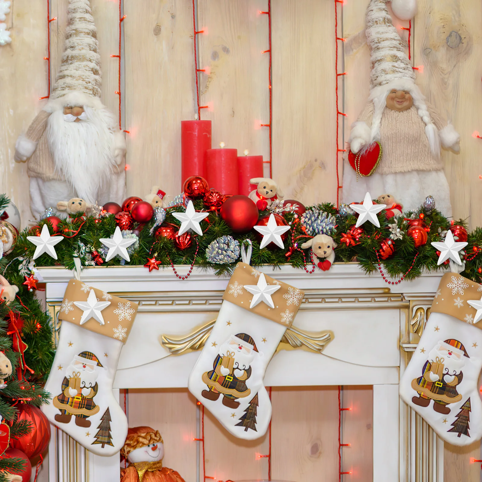 

10Pcs DIY Star Decorations 15cm Ornaments Safe Use Kids Kindergarten Crafts Festive Home Shop Adornments Star