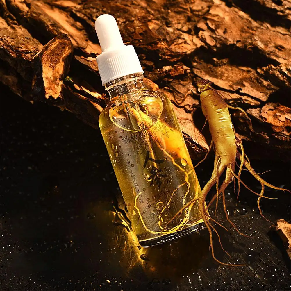 Gold Ginseng Face Essence Polypeptide Lightning Moisturizing Smoothing Facial Serum for Skin Care 50ml Ginseng Toner R9S5