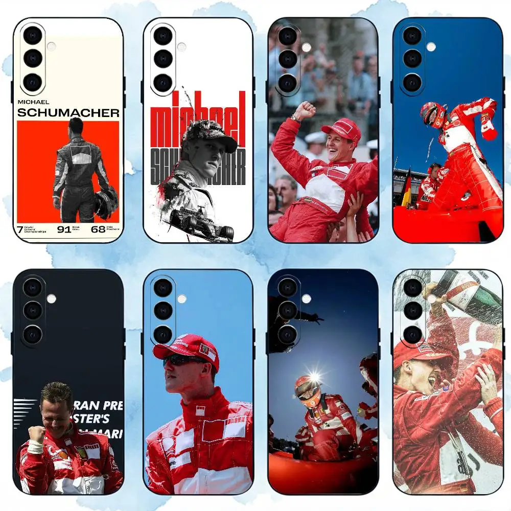 Racing driver 47 M-Michael Schumacher Phone Case For Samsung Galaxy A73,A72,A71,A70,A53,A52,A51,Soft Silicone Black Cover