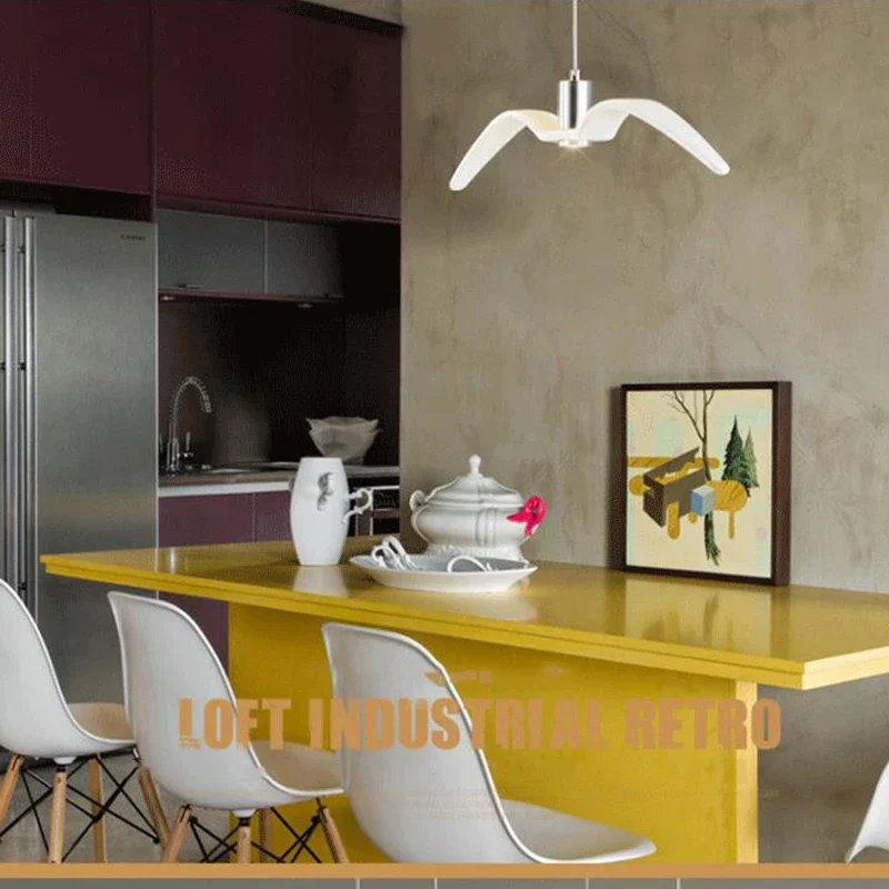 Imagem -04 - Led Birds Lustres com Lâmpada Pingente Moderna Birds Teto Luminaire Luminária Criativa Gaivota Design Bar e Cozinha