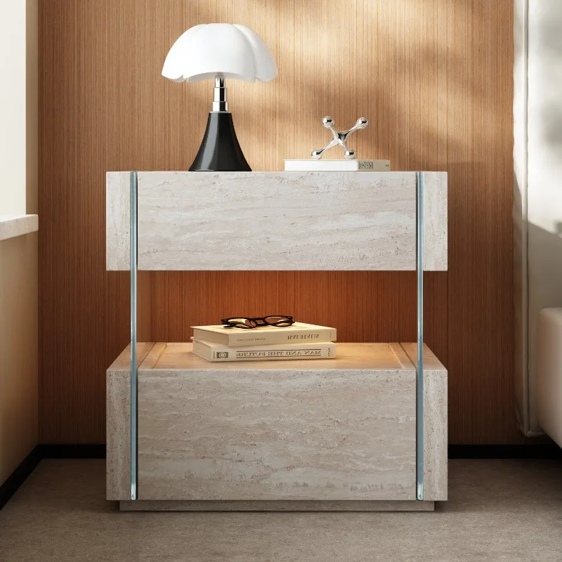 

Elegant Classic White Nightstands Drawer White Lounges Modern Bedside Table Narrow Unique Mesitas De Noche Furniture For Home