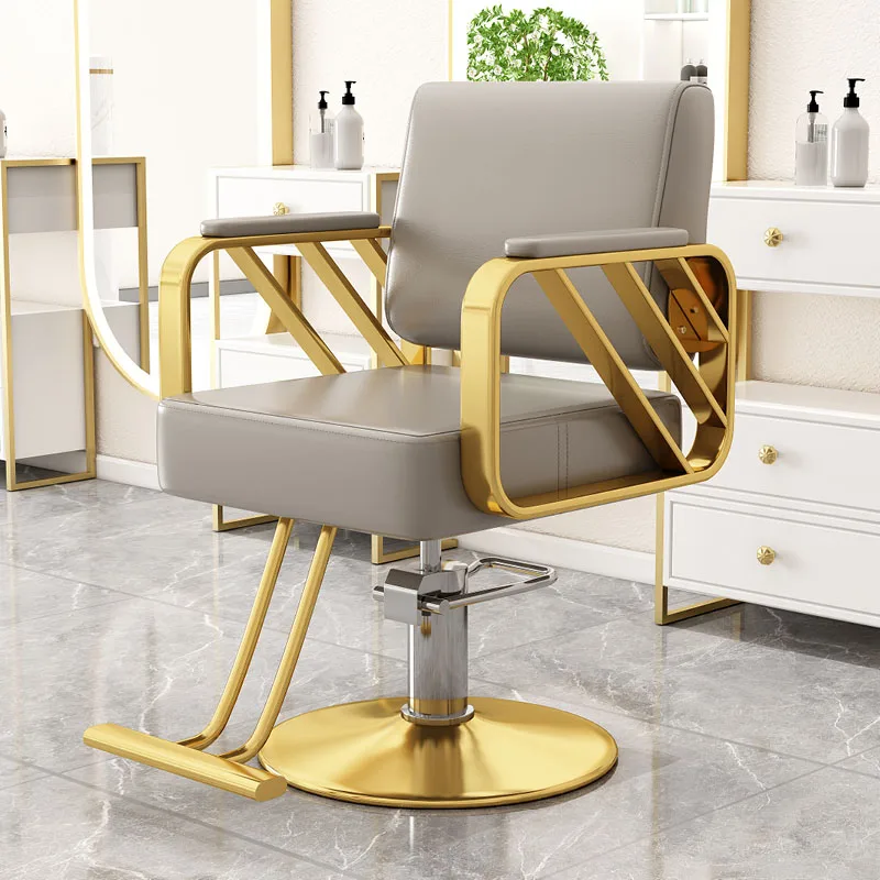 

High-end Nordic Barber Chair Luxury European Trendy Salon Furniture Barber Chair Advanced Sense Modern Cadeiras Home Furniture