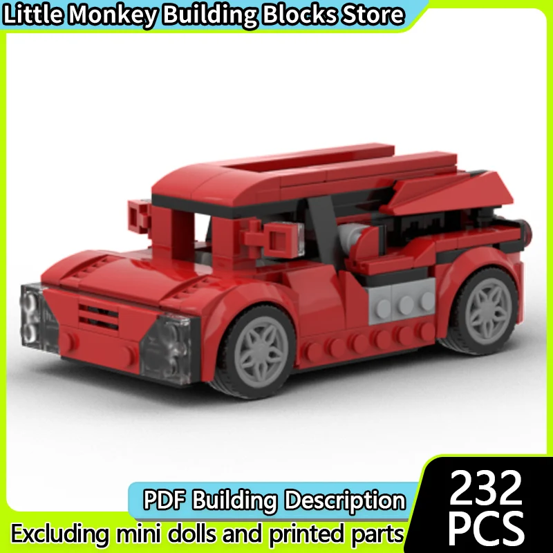 Geschwindigkeit Racing Auto Modell MOC Bausteine Klassische Seltsame Minibus Modulare Technologie Kinder Urlaub Geschenke Montieren Spielzeug Anzug