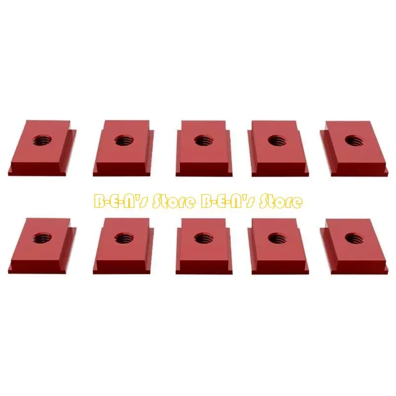 

Y1AD 10Pcs Aluminium 8 T-Slot Slider Miter Jig Woodworking Tool Jigs Screw Slot Fasteners Track Stop Attachment