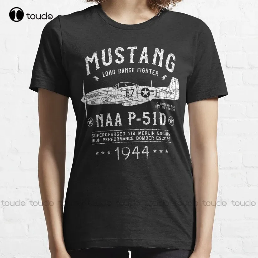 P-51 Mustang P51 Mustang P 51 Mustang P 51 P51 T-Shirt Orange Shirts For Women Custom Aldult Teen Unisex Xs-5Xl Cotton Women Men