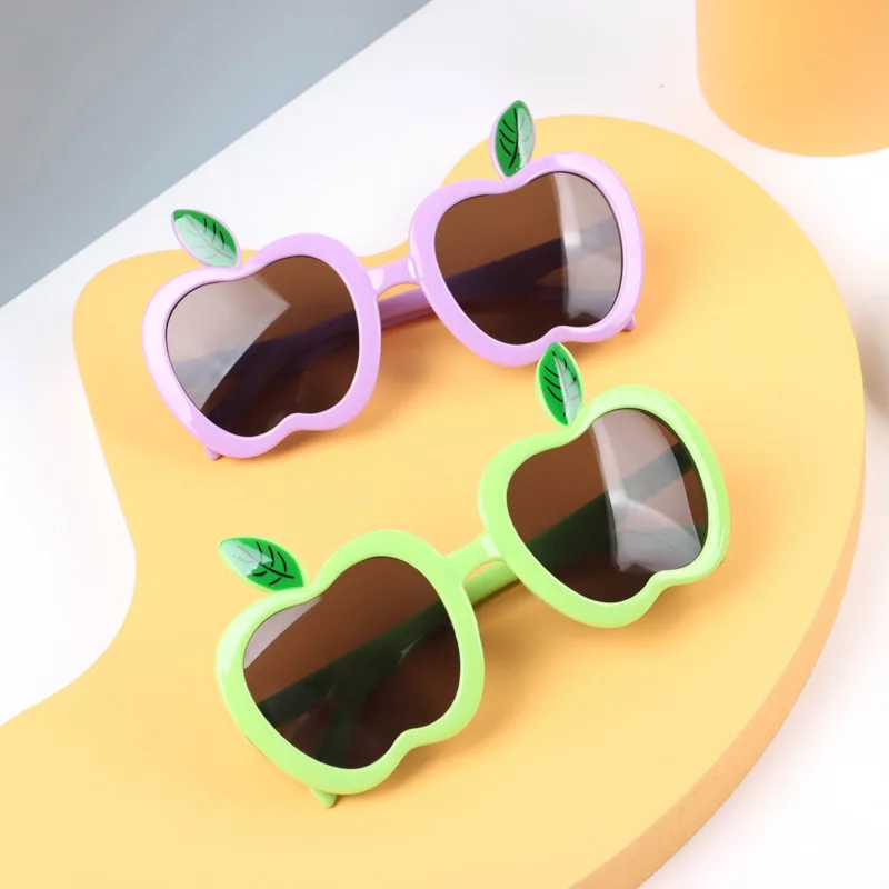 Apple Shape Children\'s Sunglasses Trendy Beach Sun Glasses UV400 Girls Boys Eyeglasses Outdoor Shades Decoration Eyewear