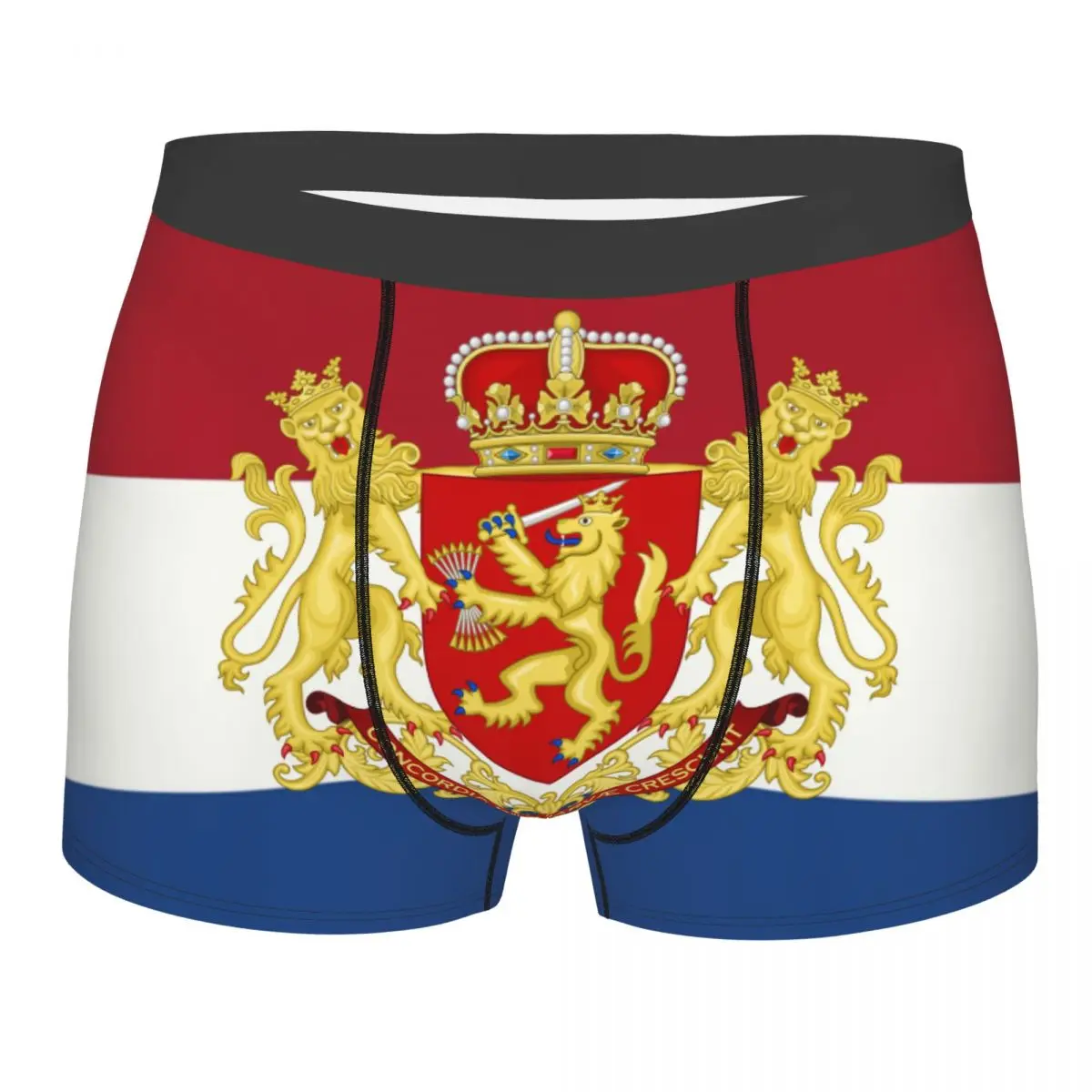 Benutzerdefinierte Wappen Von Niederlande Unterwäsche Männer Stretch Dutch Flag Boxer Briefs Shorts Höschen Weicher Unterhose Für Homme