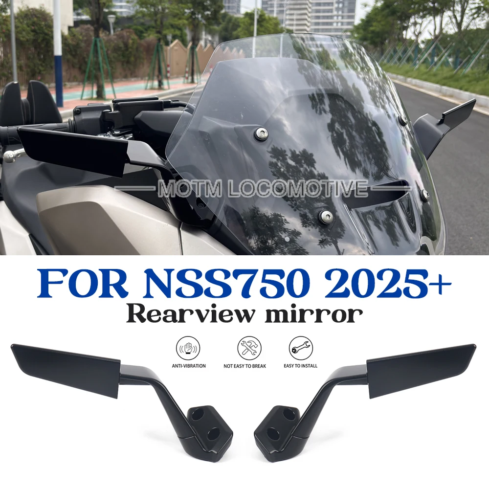 FOR NSS750 Motorcycle Rearview Mirror, First-Generation Blade-Style Adjustable and Foldable Rearview Mirror 2025