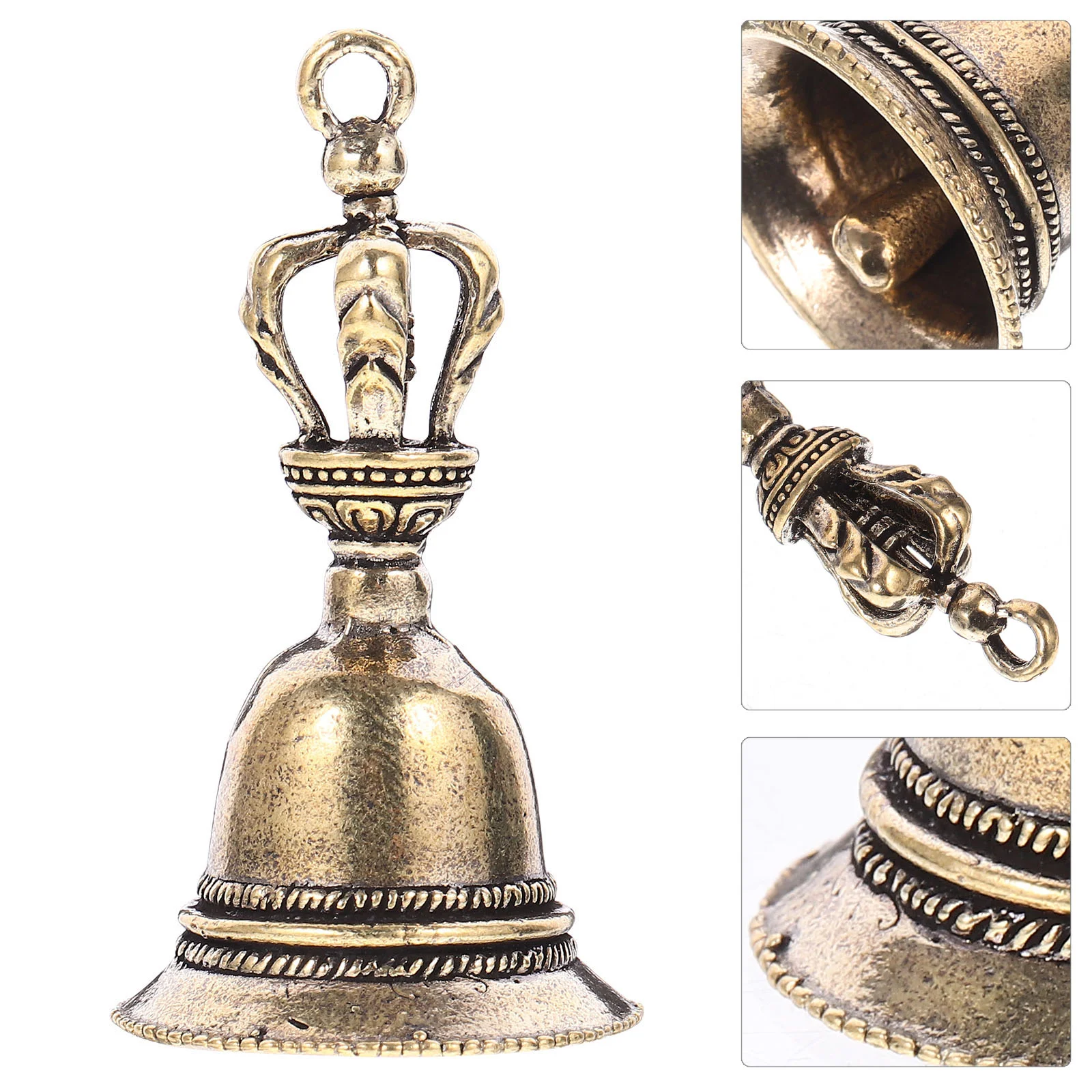 

Vintage Home Decor Hand Bell Service Desktop Ornament Teaching Equipment Portable Handbell Dinner Party