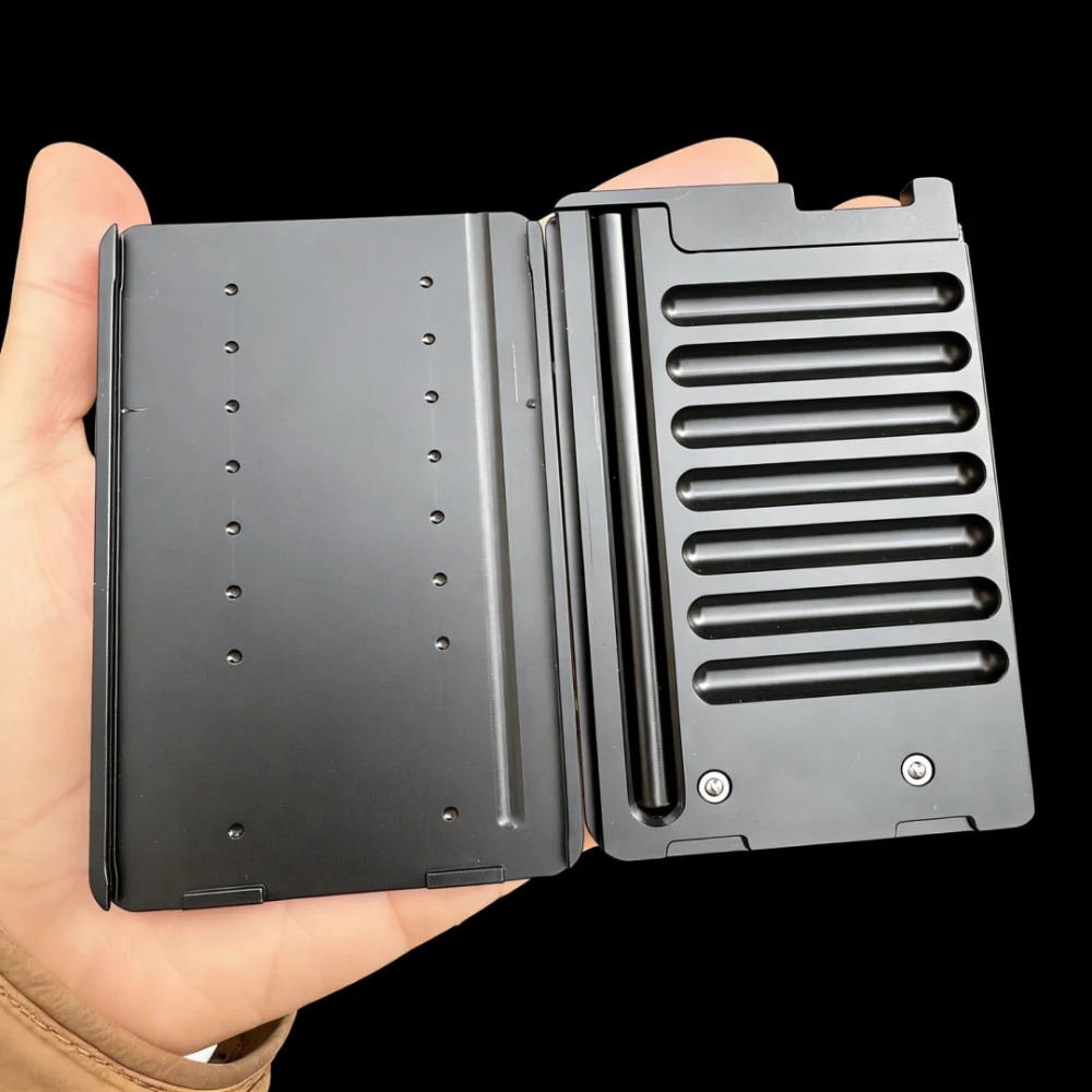 Metal Snuff Kit Container with Sild Lid in Aluminum Straw Pocket Size Portable Storage with Gift Box