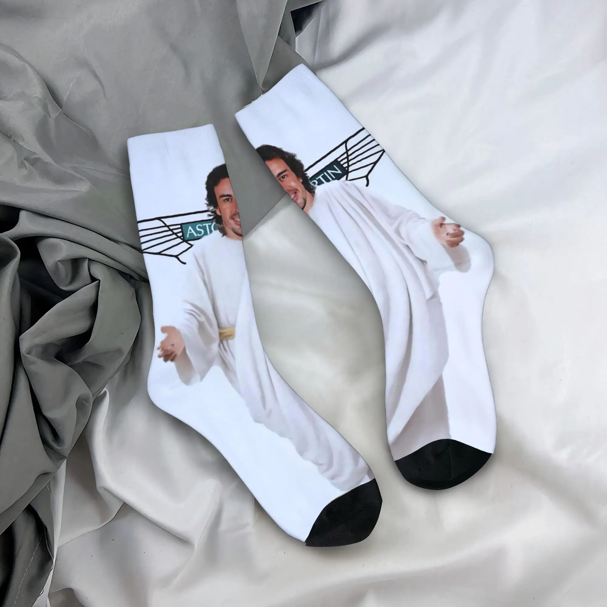 

Fernandos Alonsos Socks Korean Stockings Winter Non Skid Couple Socks Breathable Printed Outdoor Sports Socks