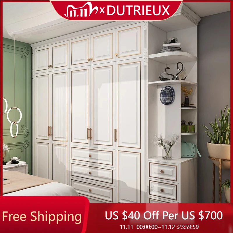 

European Storage Wardrobe Bedroom Modern Design Display Aesthetic Fashion Lounge Closet Decoration Clear Guarda Roupa Furniture