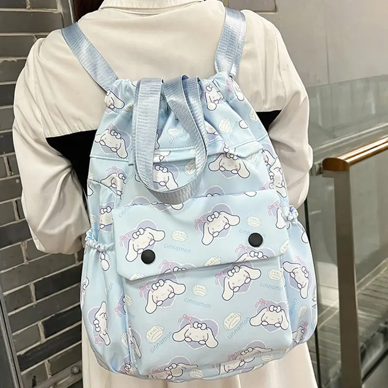 

Sanrioed Backpack Kuromi Cinnamoroll Cute Hello Kitty Cartoon Anime Melody Pom Pom Purin Pochacco Schoolbag Shoulder Bag Gift