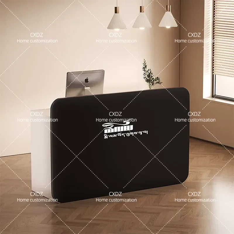 Modern Simple Stainless Steel Checkout Counter Small Front Desk Bar Table for Women Clothing Store Retail Shop Reception
