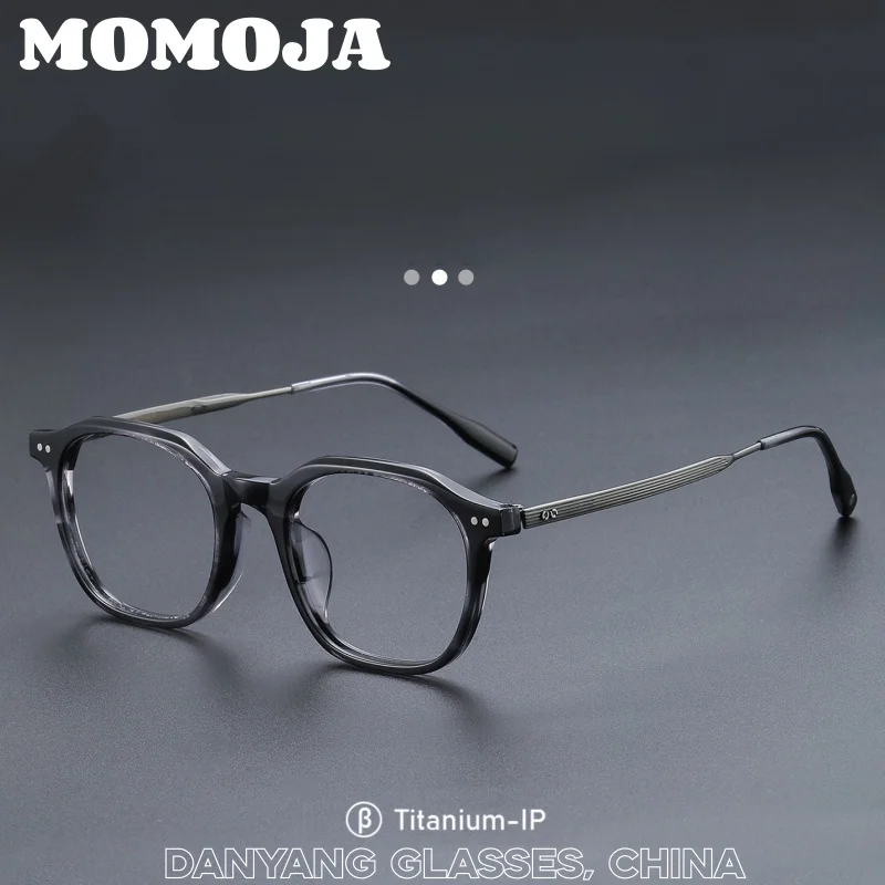 

MOMOJA Men And Women New Big Size Square Retro Fashion Luxury Glasses Frame Personalized Optics Prescription Eyeglasses T23007