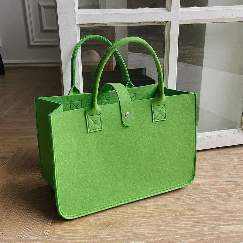 New Shopping Handbag Women\'s 2023 Large Capacity Open Fashion Felt Shopping Designer Tote Woven Bag Shop Online China