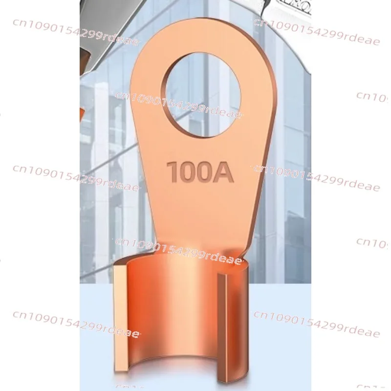 OT Pure Copper Open-End Terminal Block Round Hole Battery Cable Copper Connector