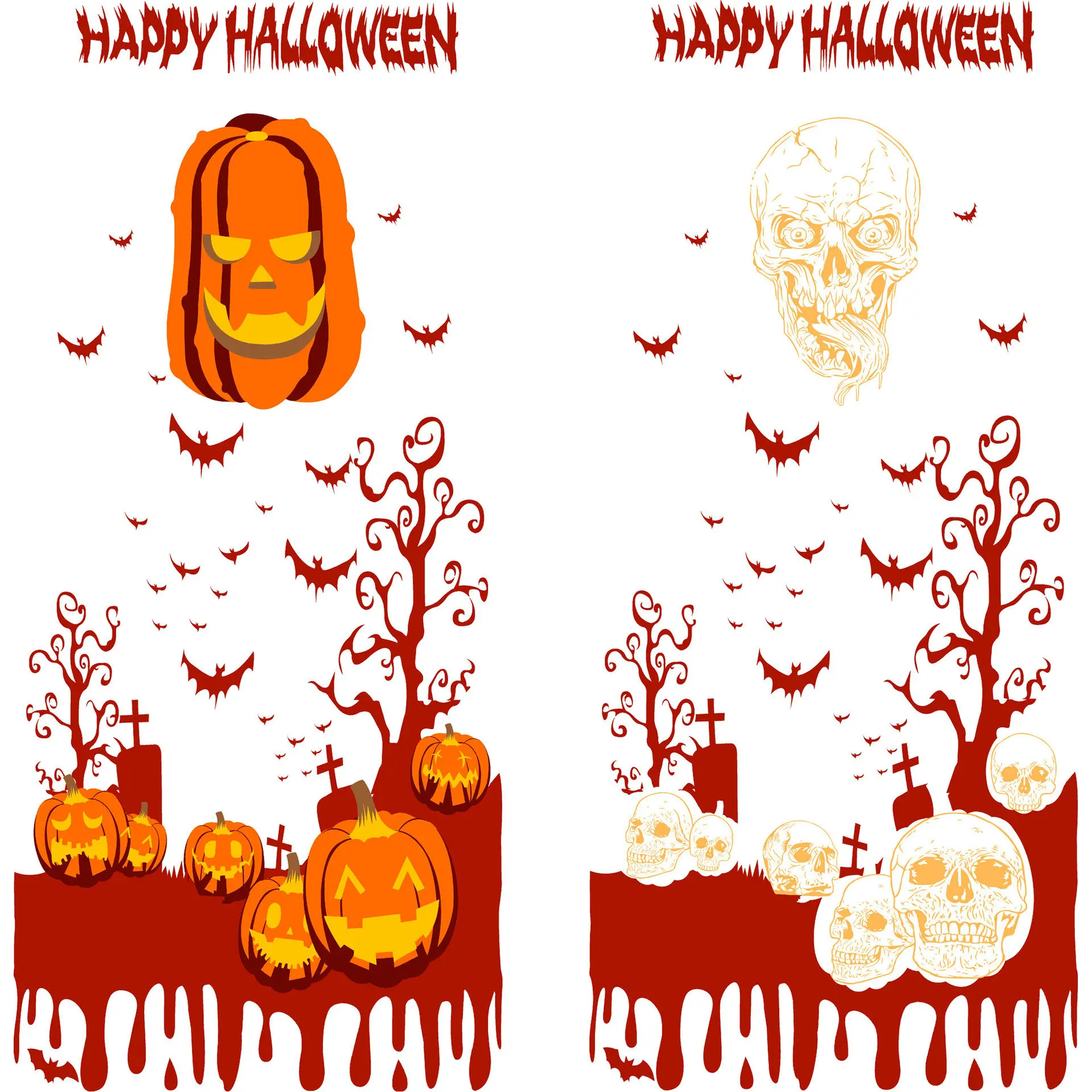 Halloween Props Novel Special Products Color Changing Towel Skull Pumpkin Haunted House Decoration Gifts Festival Props