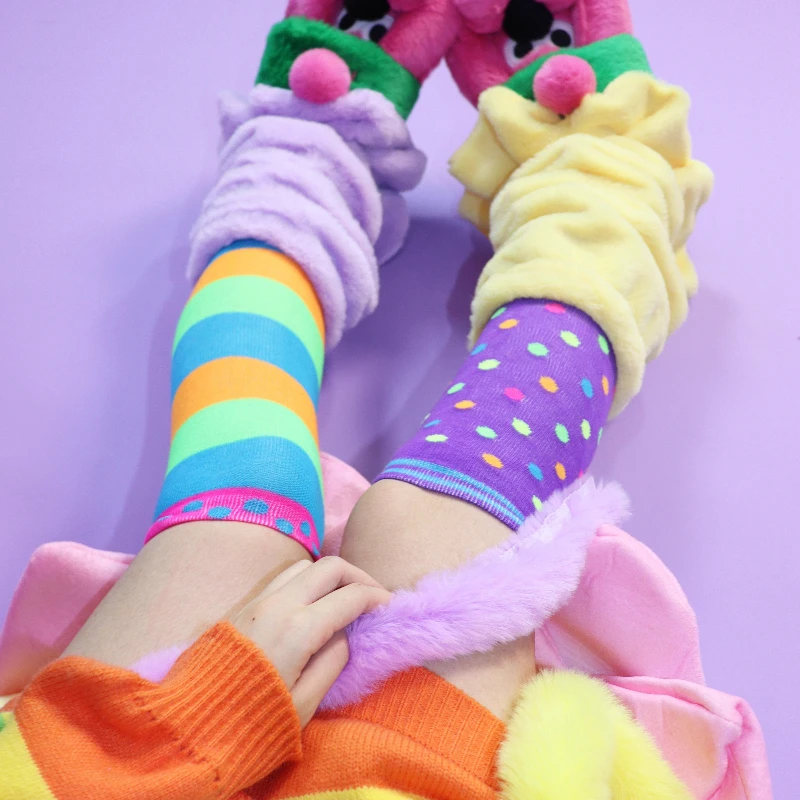 2025 New Women's Stacking Socks Sweet Cute Warm Tube Stockings Personalized Fashion Color Matching Hosiery Leg Warmer Female