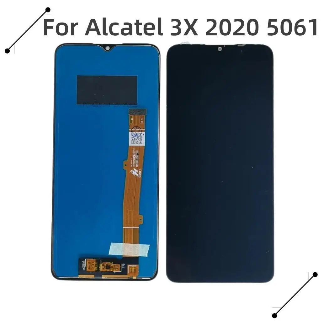 Original Black 6.52 inch For Alcatel 3X 2020 5061 5061U 5061K LCD Display Touch Screen Digitizer Panel Assembly / With Frame