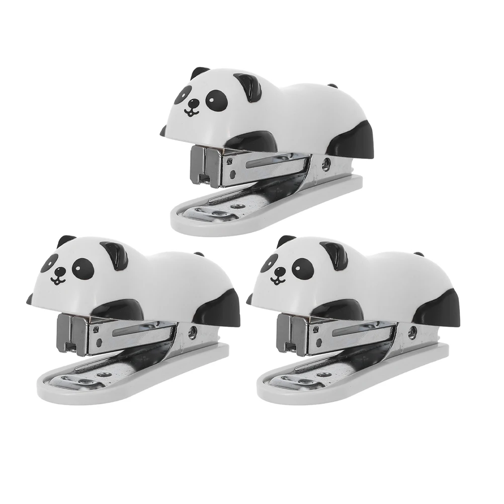 

3pcs Stapler Animal Shaped Manual Office Supplies Cute Pocket Desk Accessories Portable Small