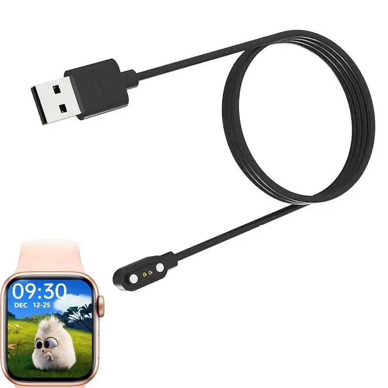 

23.6 Inch 2PIN Smart Watch Charger Magnetic Smartwatch Charger Adapter USB Charging Cable For HW12 40MM HW16 44MM