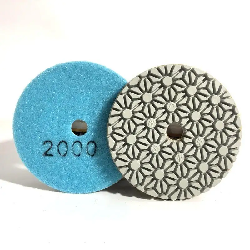 1 Stück 3 Zoll 4 Zoll Diamant-Nasspolierpads Granit Marmor Beton Stein Polierwerkzeuge Schleifscheiben Rad 30 # - 3000 # Ausdauer – Detail 17