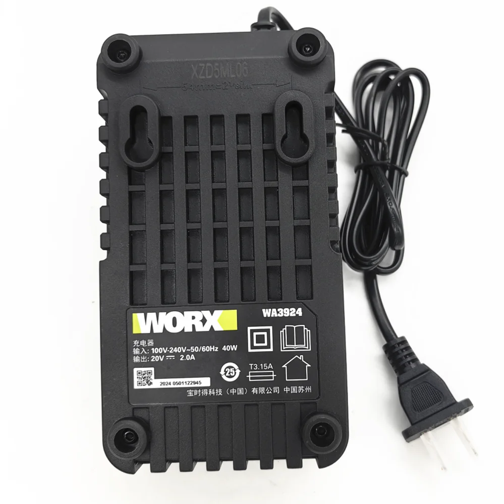 100-240V Charger for WORX 18V 20V KCH2004 KCH2006 KU800 WA3596 WA3924 WA3921 WA3593 WA3595 WU279 WU629 WU380 WU388 WU172 WU185