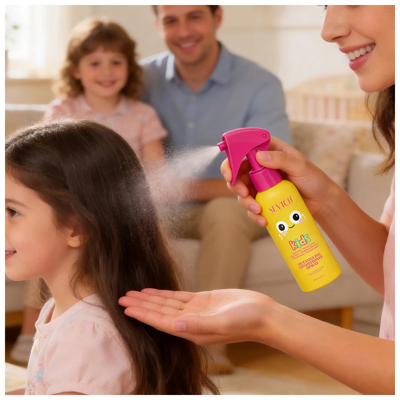 Leave-In Hair Conditioner Spray for Kid Hair Heat Protection Spray Smoothing Anti-Frizz Formula Hair Treatment Hair Care Product