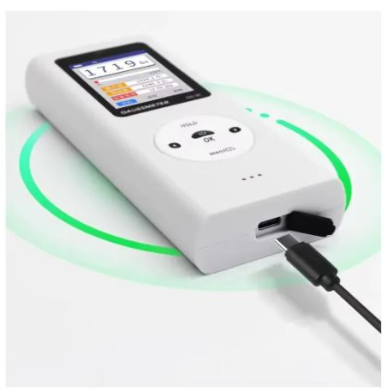 0-25000GS Hall Sensor Digital Tesla Meter, Handheld Magnetic Induction Intensity Detector
