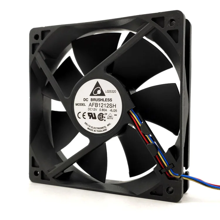 Delta Afb1212sh 12V 0.8a 12025 12cm Max Airflow Rate PWM Double Ball Fan