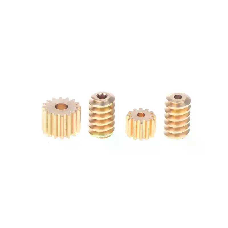 1Set 0.5M Copper Worm Gear Drive Combination Set 12/15/16/18/32 Teeth 2MM/3MM 2MM Step Hole DIY Model
