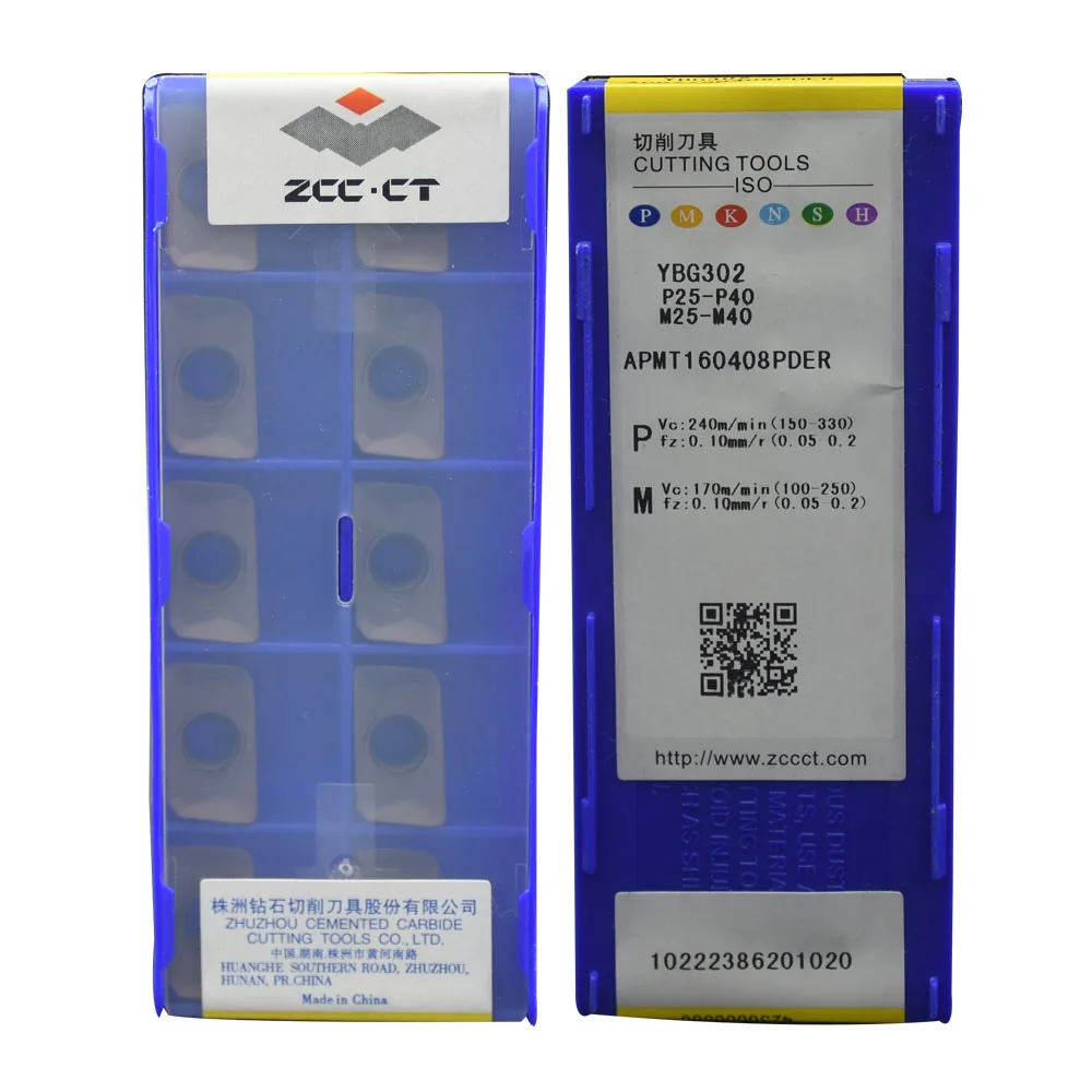 Original APMT160408PDER YBG302 CNC Carbide Inserts Lathe Turning Tool For Milling