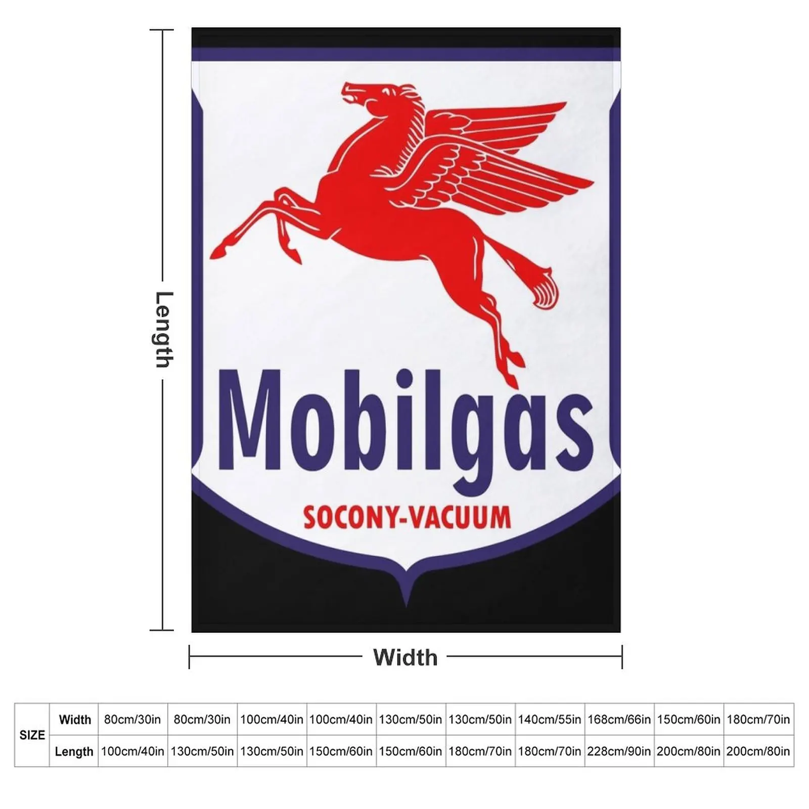 Mobilgas pegasus Throw Blanket couch cozy soft plush fuzzy picnic outdoor blanket