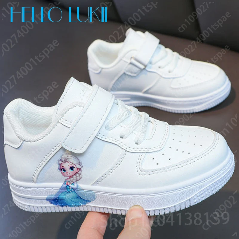 أحذية رياضية للأطفال من Princess Elsa أحذية كاجوال لكرة السلة للأطفال والجري موضة رياضية للفتيات من عمر 7 إلى 18 عامًا هدية
