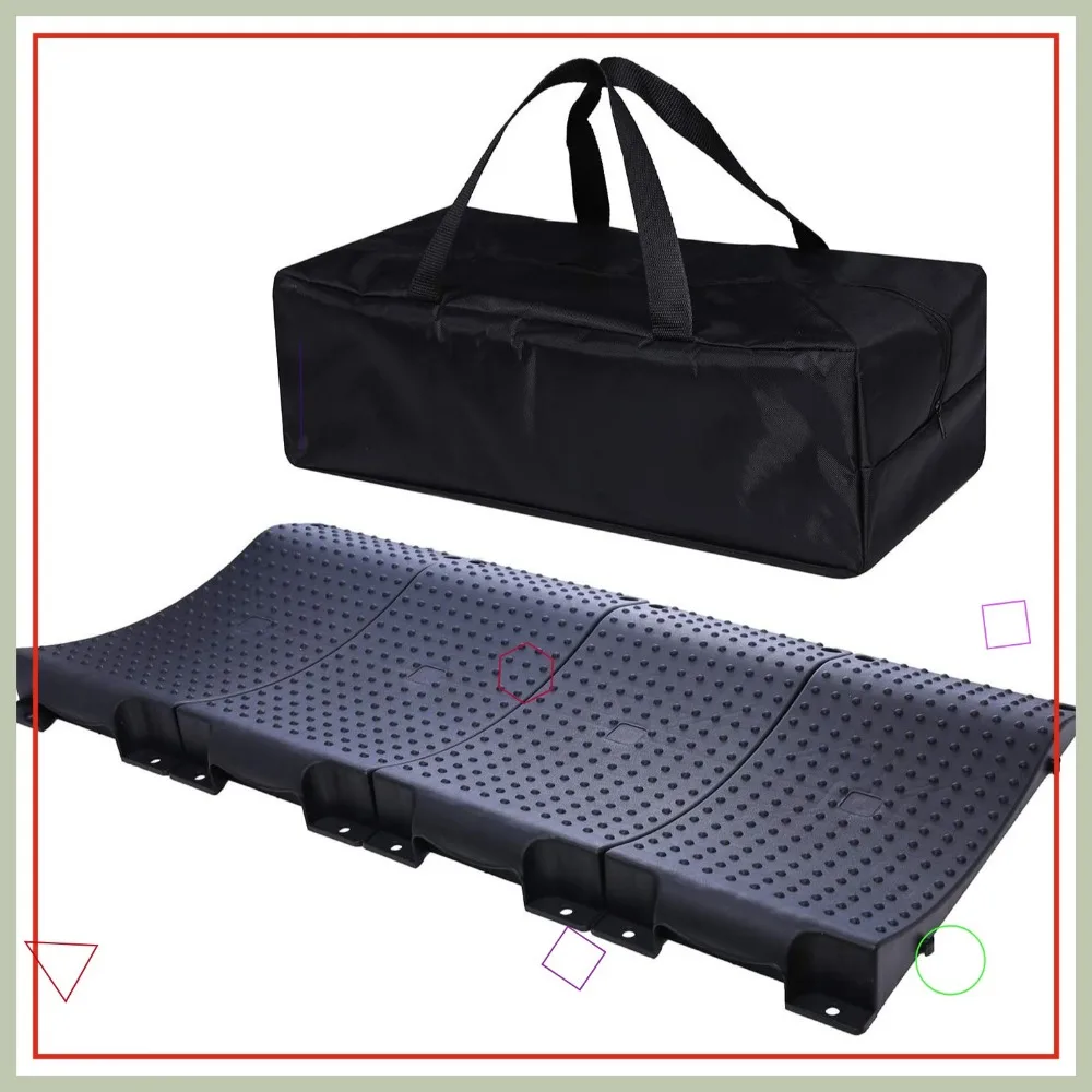 

Противоскользящие рампы для хранения шин — предотвращающие плоские пятна, 4 шт., черные, с сумкой для переноски