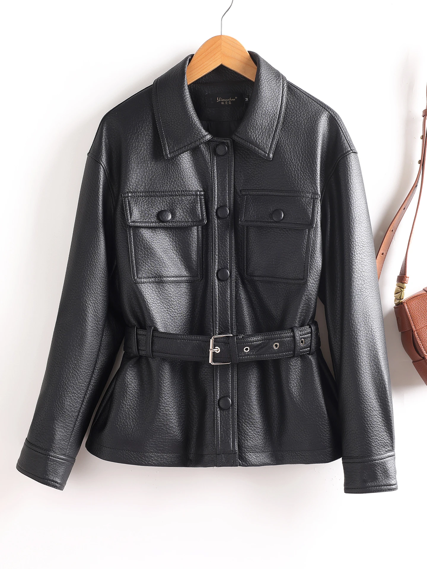 

Real Leather ort Puffer Jaet Women's Sli Korean Version Slim Fit Winter New Arrival eepskin Coat Warmth And Faion