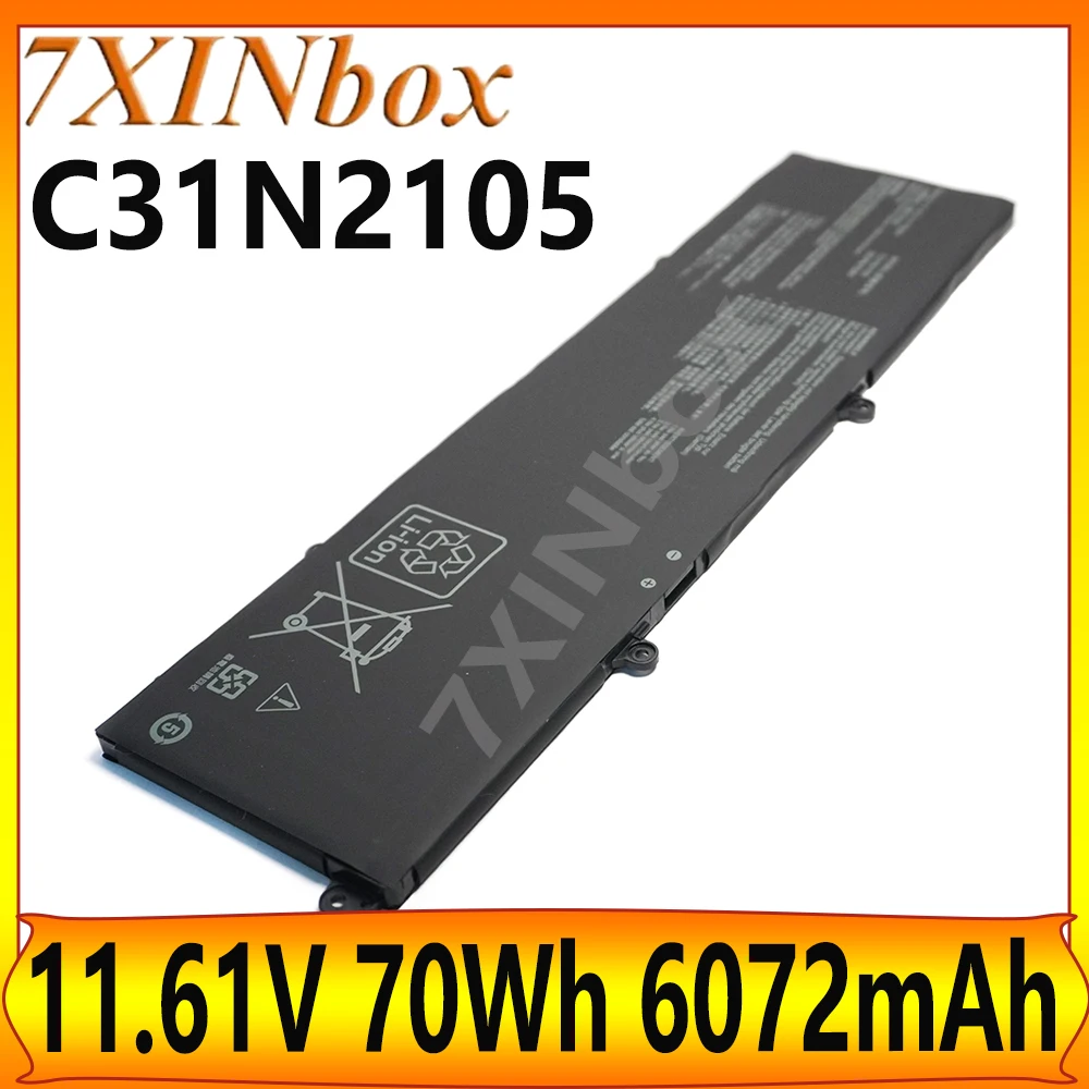 7XINbox C31N2105 11.61V 70Wh 6072mAh Laptop Battery For Asus Vivobook M3402QA K3402ZA M3402RA M5402RA K3502Z S5600F S4600F Serie