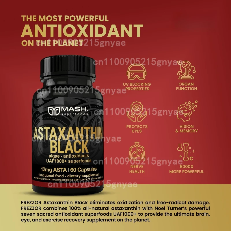 

Astaxanthin 12mg Astaxanthin Capsules(EPA, DHA) Joint and Skin Health Support Immunity Antioxidant Dietary Supplement