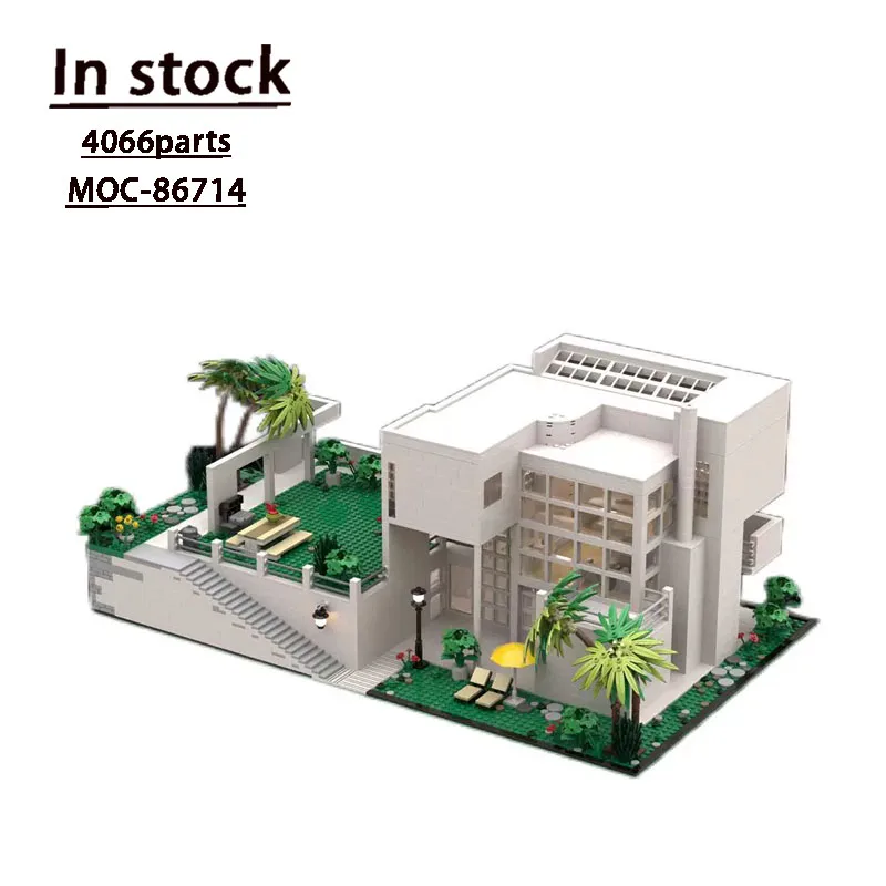 

MOC-86714 Giovannitti House of Richard Meier, собранный строительный блок, модель 4066, детали, детская игрушка на день рождения, подарок